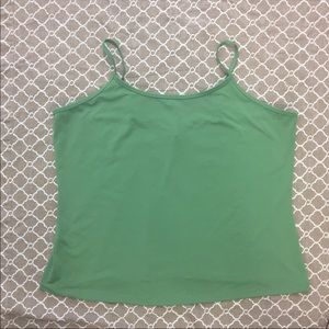 Green tank top size 18/20 spaghetti straps